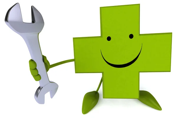 Fun cartoon pharmacy cross — Stock Photo, Image