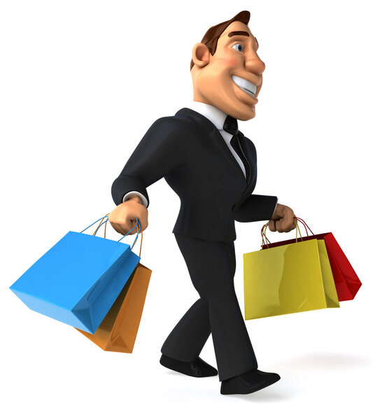 Businessman with shopping bags