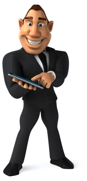 Business mam with tablet computer — Stock Photo, Image