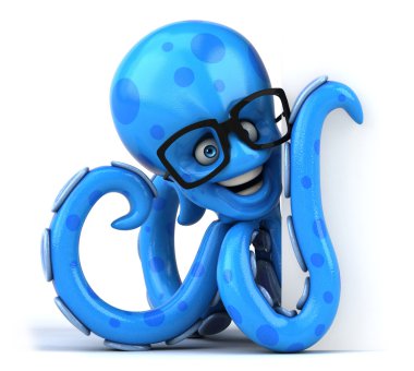 Bardaklarda eğlenceli ahtapot