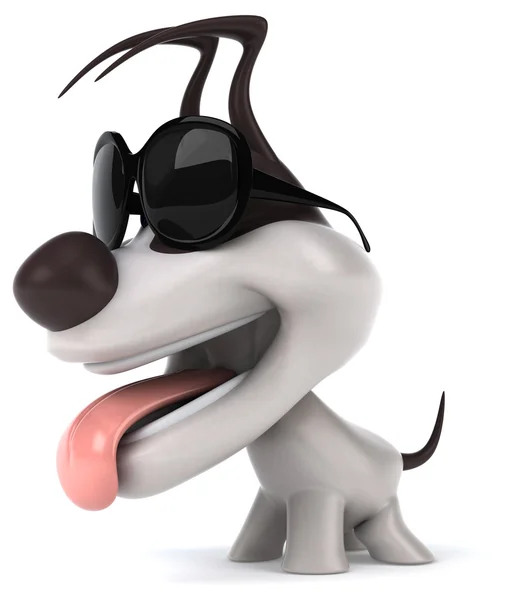 Funny dog in sunglasses — Stock Photo, Image