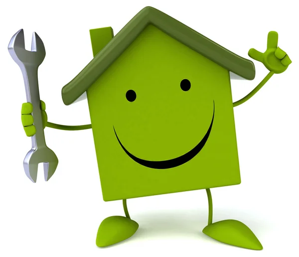 House with wrench — Stock Photo, Image