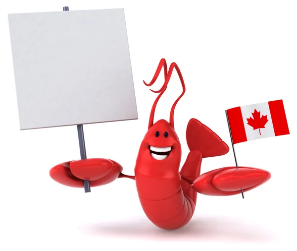 Fun lobster with USA flag — Stock Photo, Image