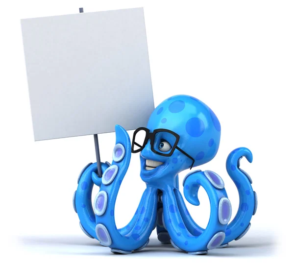 Fun octopus in glasses — Stock Photo, Image
