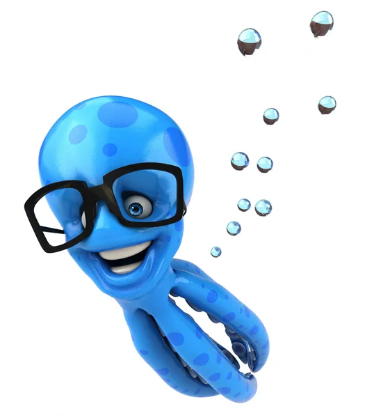 Fun octopus in glasses — Stock Photo, Image