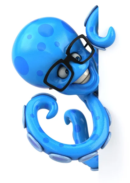 Fun octopus in glasses — Stock Photo, Image