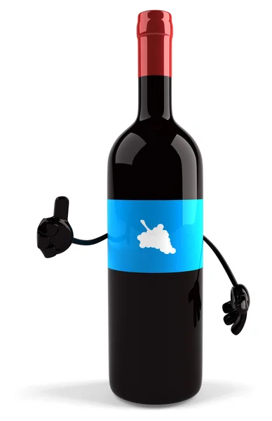Cartoon Wine bottle — Stock Photo, Image
