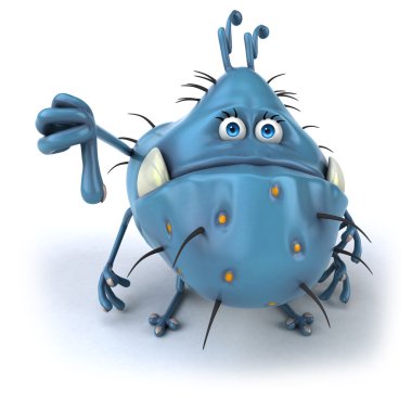 Eğlenceli çizgi film mikrop