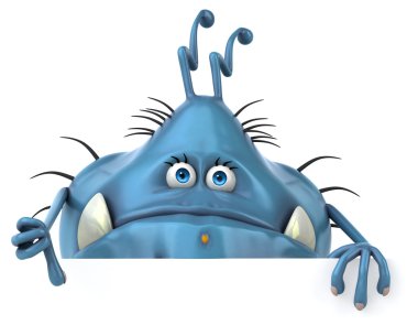 Eğlenceli çizgi film mikrop