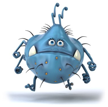 Eğlenceli çizgi film mikrop