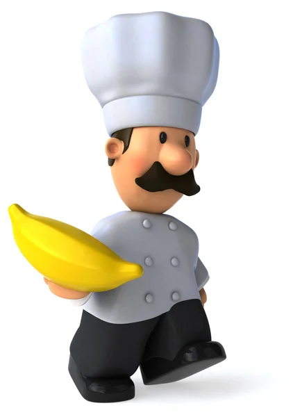 Chef divertido com banana — Fotografia de Stock