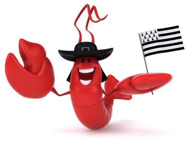 Bayrak ile eğlenceli ıstakoz