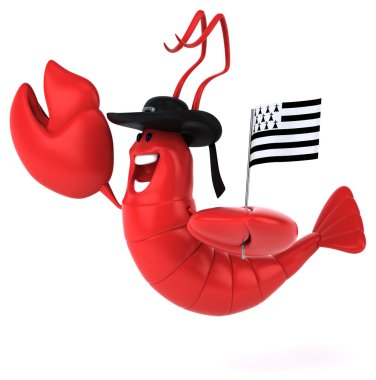 Bayrak ile eğlenceli ıstakoz