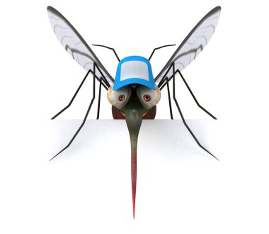 Cartoon eğlence Sivrisinek ve Pano