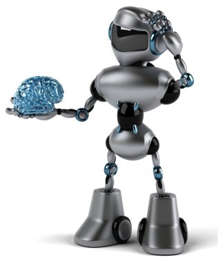 Eğlenceli çizgi film robot