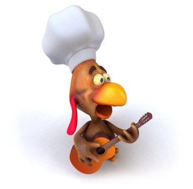 Gitar ile eğlenceli Şef tavuk