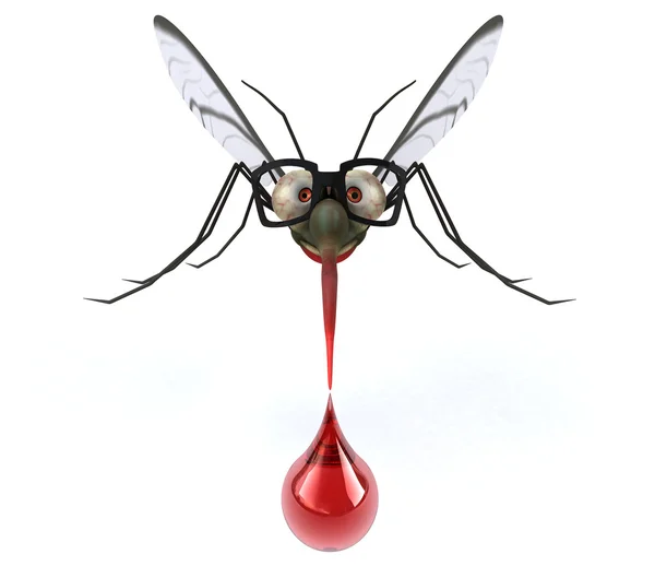 Mosquito divertido dos desenhos animados — Fotografia de Stock