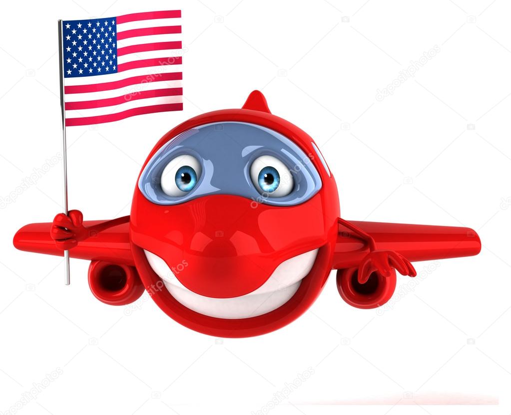 アメリカの国旗と楽しい飛行機 ストック写真 C Julos アメリカの国旗と楽しい飛行機 ストック写真 C Julos