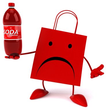 Eğlenceli çizgi film alışveriş çantası