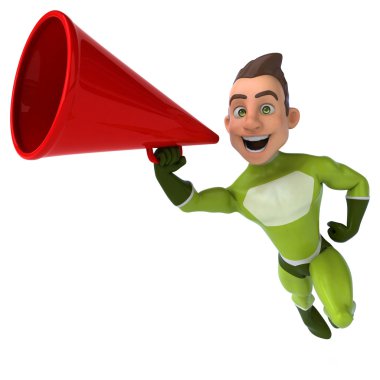 Hoparlörü ile eğlenceli süper kahraman