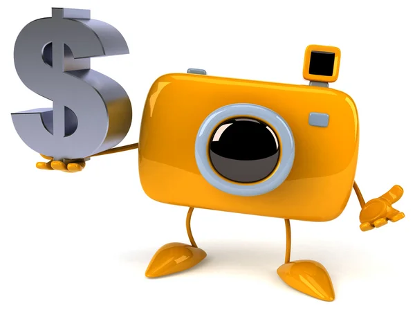 Fotocamera divertente con simbolo dollaro — Foto Stock