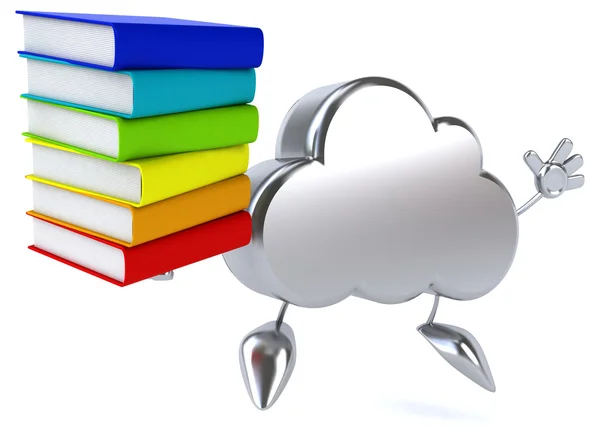 Nube divertida con libros — Foto de Stock