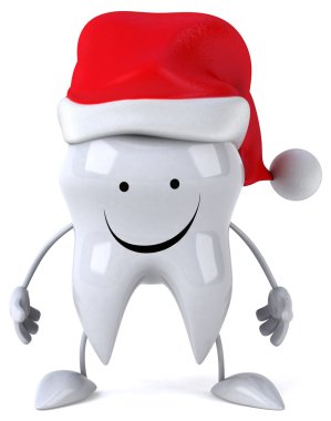 Noel Baba'nın şapkalı eğlenceli diş