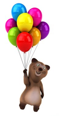 Eğlenceli ayı ve balon