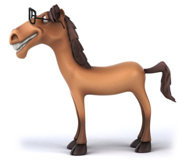 Eğlenceli çizgi film at