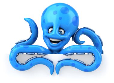 Eğlenceli çizgi film ahtapot