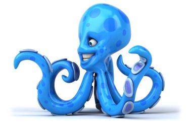 Eğlenceli çizgi film ahtapot