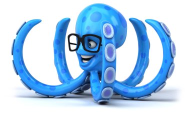 Eğlenceli çizgi film ahtapot