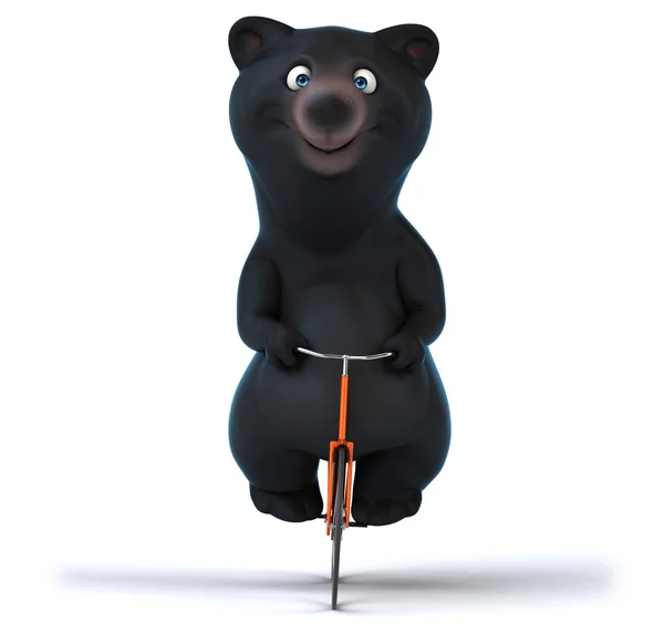 Zábavné medvěd na kole — Stock fotografie