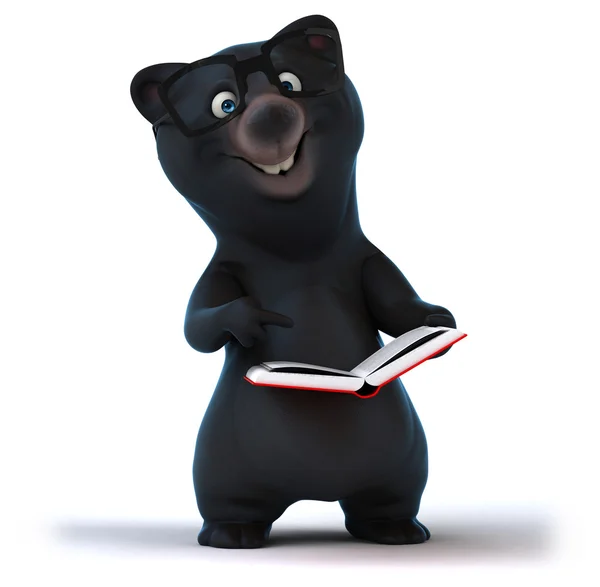 Divertido oso con un libro — Foto de Stock