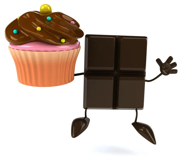 Barre chocolatée avec cupcake — Photo