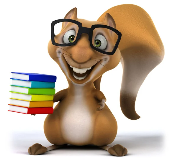 Fun cartoon squirrel — Stock Photo, Image