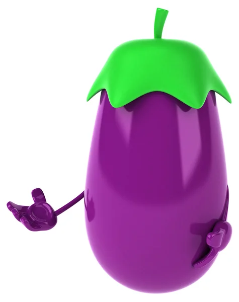 Dessin animé drôle aubergine — Photo