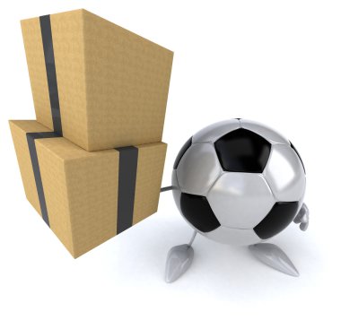 Kutuları ile futbol topu