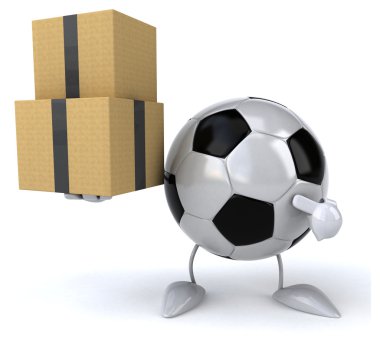 Kutuları ile futbol topu