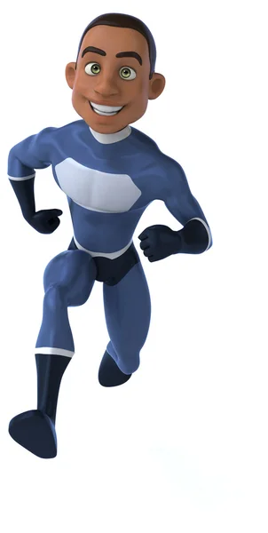 Cartoon Black superhero — Stock Photo, Image