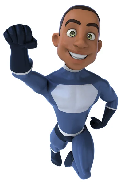 Cartoon Black superhero — Stock Photo, Image