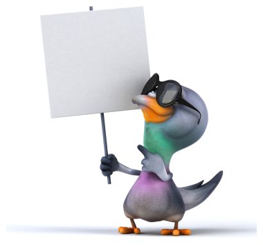 Eğlenceli çizgi film güvercin