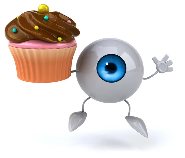 Occhio divertente con cupcake — Foto Stock