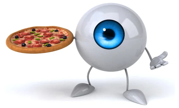 Göz pizza ile eğlenceli bir — Stok fotoğraf
