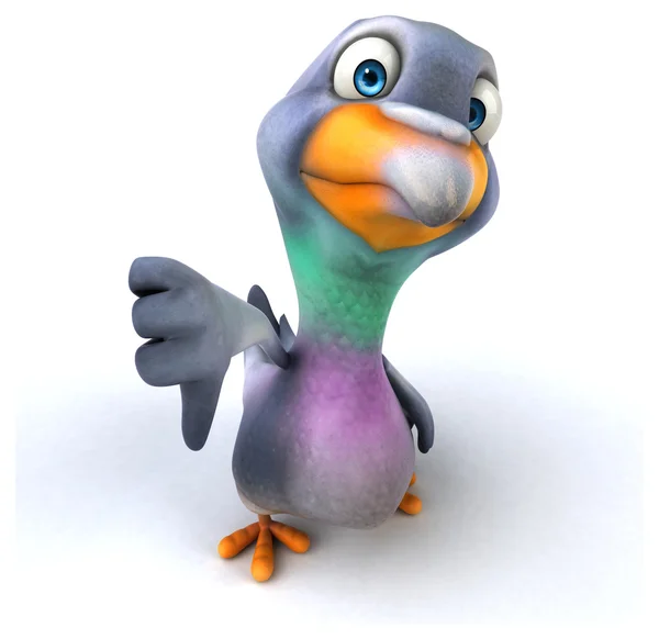 Fun cartoon pigeon — Stock Photo, Image