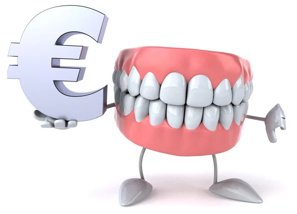 Zábavné kreslené zuby — Stock fotografie