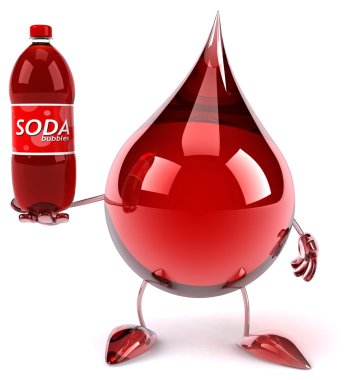 Eğlenceli çizgi film kan damlası