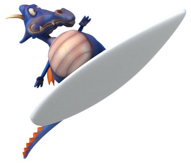 eğlenceli bir sörf tahtası üzerinde Dragon