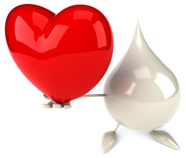 Süt damla holding kalp