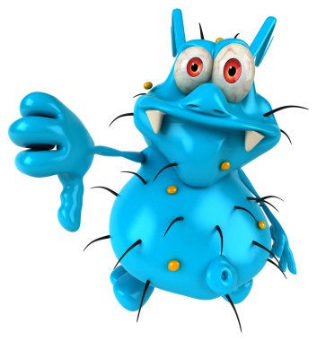 Eğlenceli çizgi film mikrop